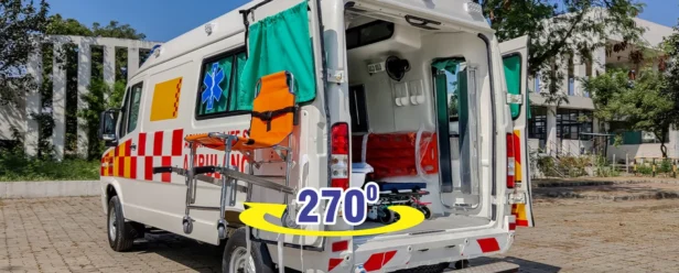 270° door opening with self-locking