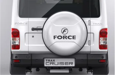 Rear Stuck glass windscreen and door-mounted Stepney, Stepney cover (optional)