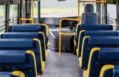 Grab handles, stanchion bar and chin guard for added safety