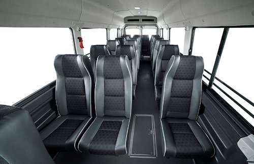 Luxurious high-back recliner seats with armrests (optional)